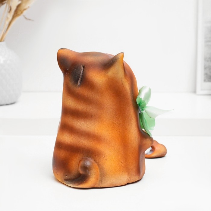 Копилка Копилка "Кот - Счастье есть" коричневая, 23см