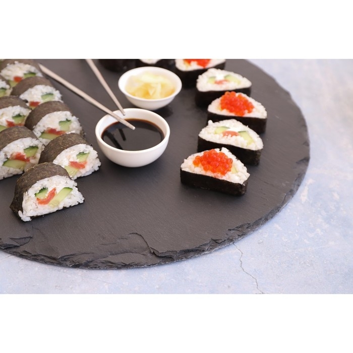 Доска для подачи из сланца Magistro Valley, d=40 см Доска для подачи из сланца Magistro Valley, d=40 см