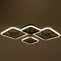 Люстра с ПДУ 1548/4BK LED 96Вт 3000-6000К диммер черный 71х10 см BayerLux