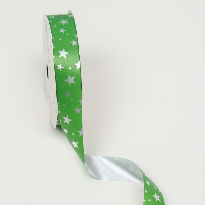 Новый год. Лента для декора и подарков, звезды, 2 см х 45 м Новый год. Лента для декора и подарков, звезды, 2 см х 45 м