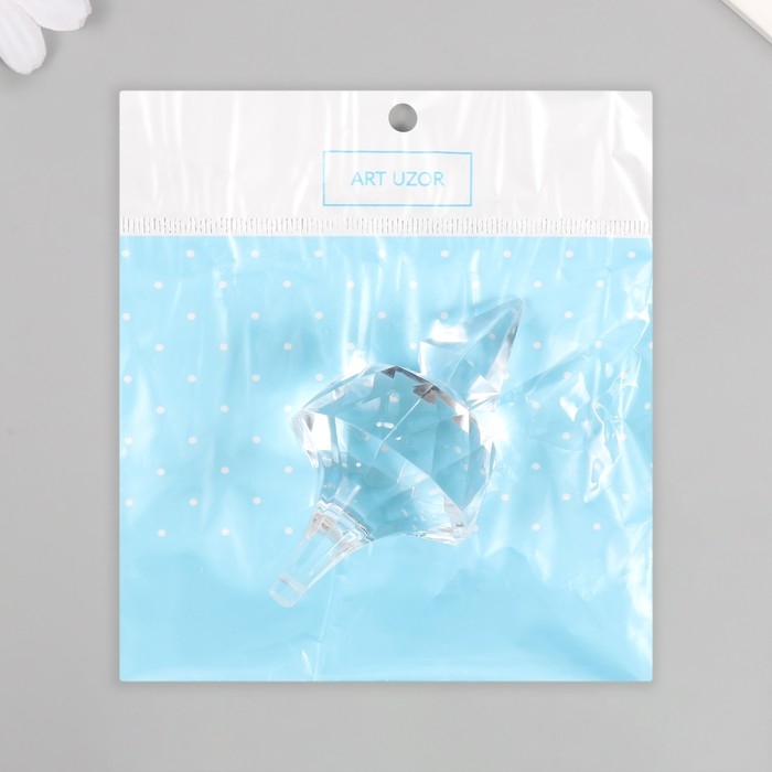 Декор для творчества пластик Декор для творчества пластик "Фигурная сосулька, кристалл" прозрачный 4,3х4,3х8,3 см