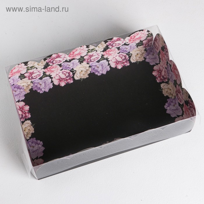 Коробка для печенья, кондитерская упаковка с PVC крышкой, Present, 20 х 30 х 8 см Коробка для печенья, кондитерская упаковка с PVC крышкой, Present, 20 х 30 х 8 см
