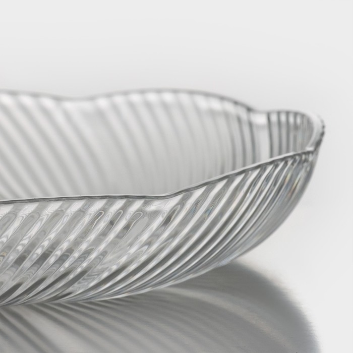 Блюдо Доляна «Лёгкость», d=19 см, цвет прозрачный Блюдо Доляна «Лёгкость», d=19 см, цвет прозрачный