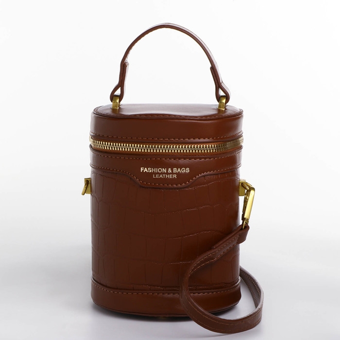 Кросс-боди на молнии, цвет коричневый Кросс-боди на молнии, цвет коричневый