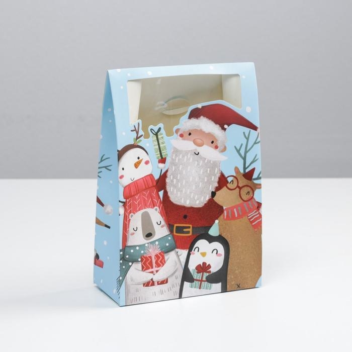 Коробка подарочная новогодняя складная «С новым счастьем», 15 х 7 х 22 см, Новый год Коробка подарочная новогодняя складная «С новым счастьем», 15 х 7 х 22 см, Новый год