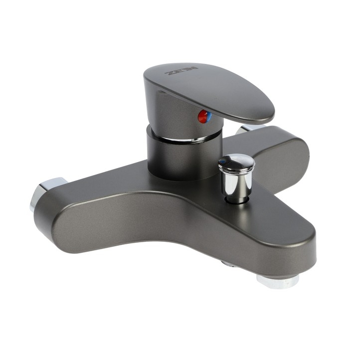 Смеситель для ванны ZEIN Z3675, однорычажный, без душевого набора, графит Смеситель для ванны ZEIN Z3675, однорычажный, без душевого набора, графит