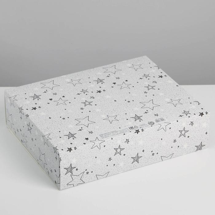 Коробка подарочная, упаковка, «Для тебя хоть звёзды», 31 х 24.5 х 8 см, БЕЗ ЛЕНТЫ