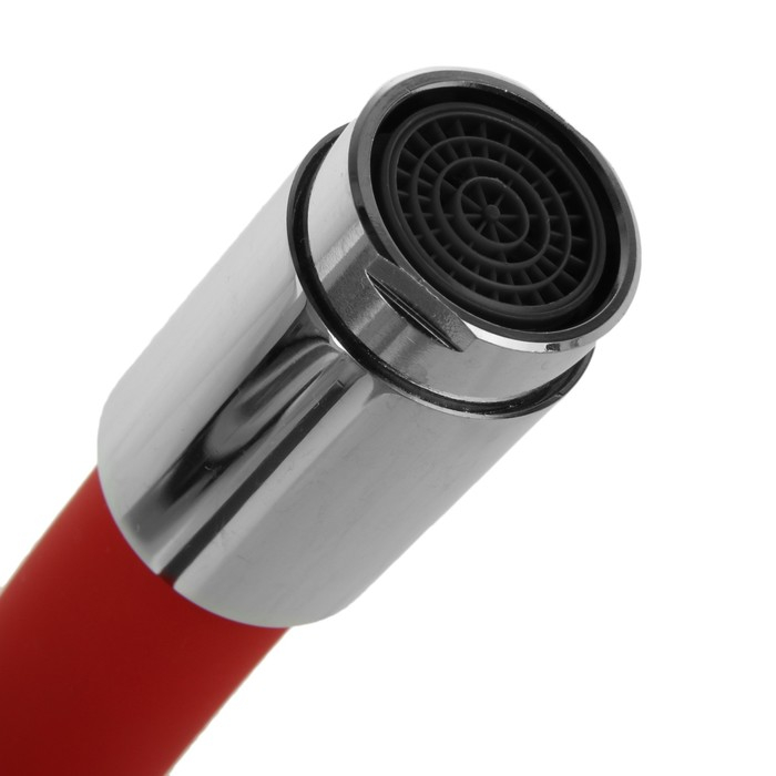 Cмеситель для кухни Accoona A9871N, двухвентильный, силиконовый излив, силумин, красный/хром Cмеситель для кухни Accoona A9871N, двухвентильный, силиконовый излив, силумин, красный/хром