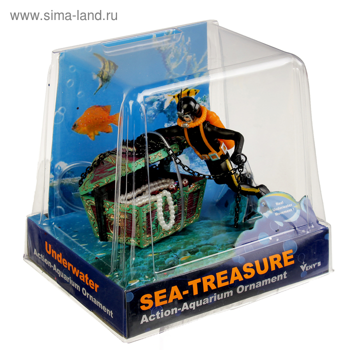 Распылитель подвижный  Распылитель подвижный "Аквалангист и сундук сокровищ"