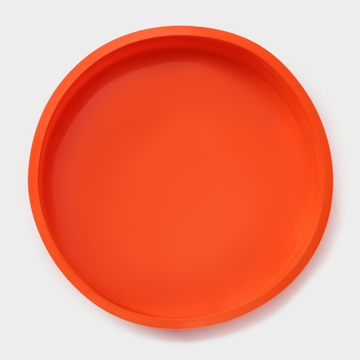 Форма для выпечки Доляна &laquo;Круг&raquo;, силикон, 28&times;5,5 см, внутренний d=26 см, цвет оранжевый