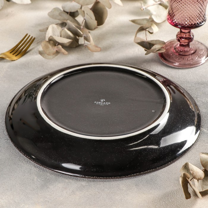 Тарелка обеденная Ethos Rock, d=26 см, цвет коричневый Тарелка обеденная Ethos Rock, d=26 см, цвет коричневый