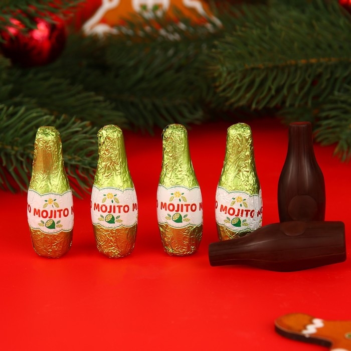 Новый год. Шоколад фигурный MOJITO, со вкусом алкогольного мохито, 9 г Новый год. Шоколад фигурный MOJITO, со вкусом алкогольного мохито, 9 г