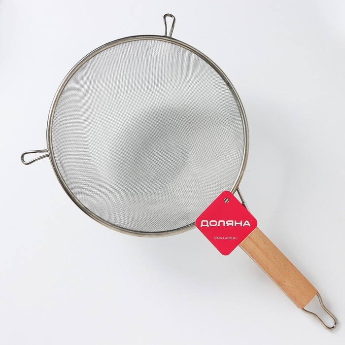 Сито для просеивания с ручкой Доляна «Стандарт», d=24 см, цвет серебристый Сито для просеивания с ручкой Доляна «Стандарт», d=24 см, цвет серебристый