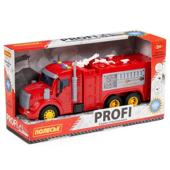 Пожарная машина «Профи» инерционный световые и звуковые эффекты Пожарная машина «Профи» инерционный световые и звуковые эффекты