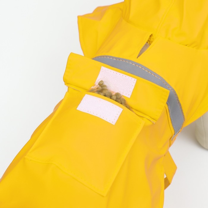 Дождевик для собак, размер М (ДС 25-30, ОГ 33-35, ОШ 21-25 см), жёлтый Дождевик для собак, размер М (ДС 25-30, ОГ 33-35, ОШ 21-25 см), жёлтый