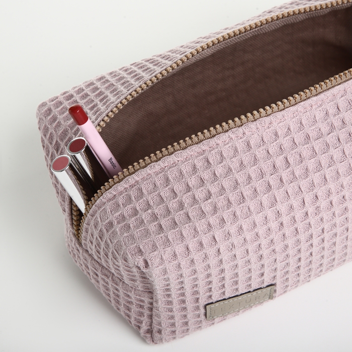Косметичка на молнии TEXTURA, цвет розовый Косметичка на молнии TEXTURA, цвет розовый