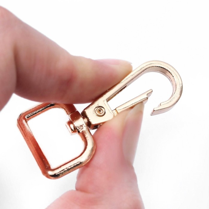 Карабин металлический, 45 × 25 мм / 20 × 3 мм, 5 шт, цвет золотой Карабин металлический, 45 × 25 мм / 20 × 3 мм, 5 шт, цвет золотой