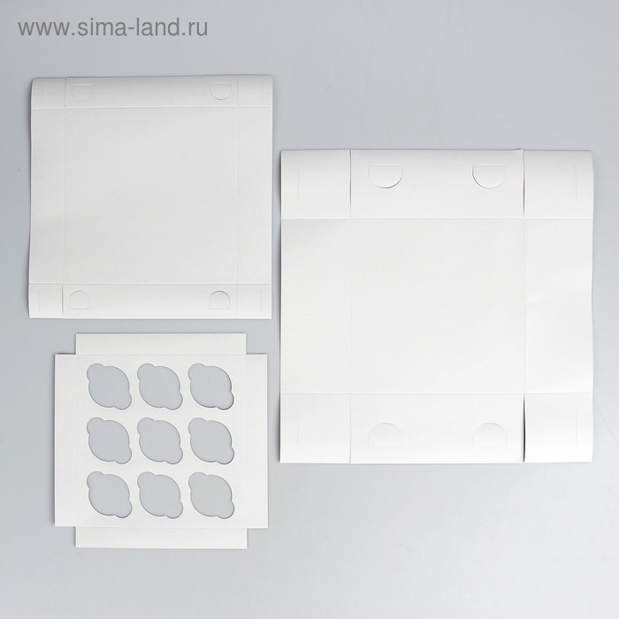 Упаковка на 9 капкейков, 25 х 25 х 10 см Упаковка на 9 капкейков, 25 х 25 х 10 см