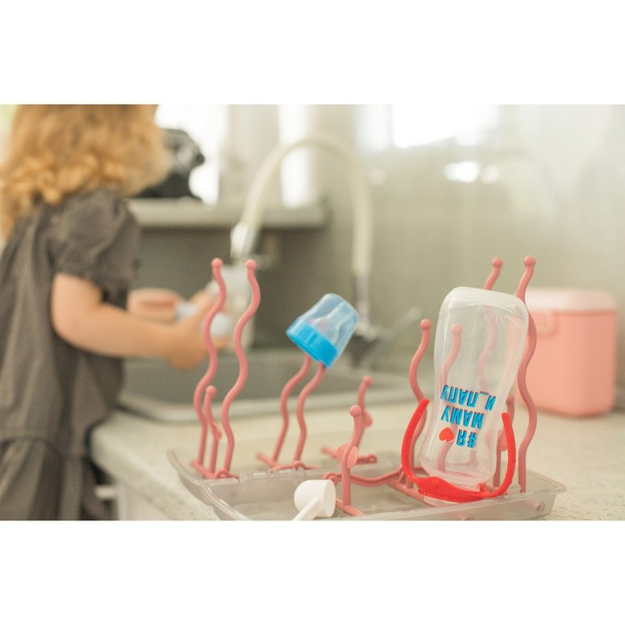 Сушилка для детских бутылочек, цвет розовый Сушилка для детских бутылочек, цвет розовый