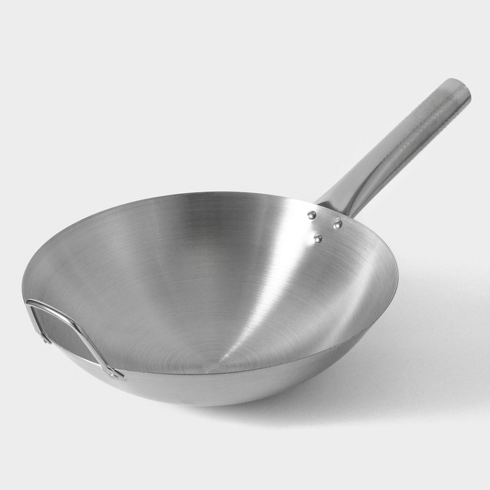 Сковорода-Wok Hanna Knövell из нержавеющей стали Chief, d=32 см, с ручкой Сковорода-Wok Hanna Knövell из нержавеющей стали Chief, d=32 см, с ручкой