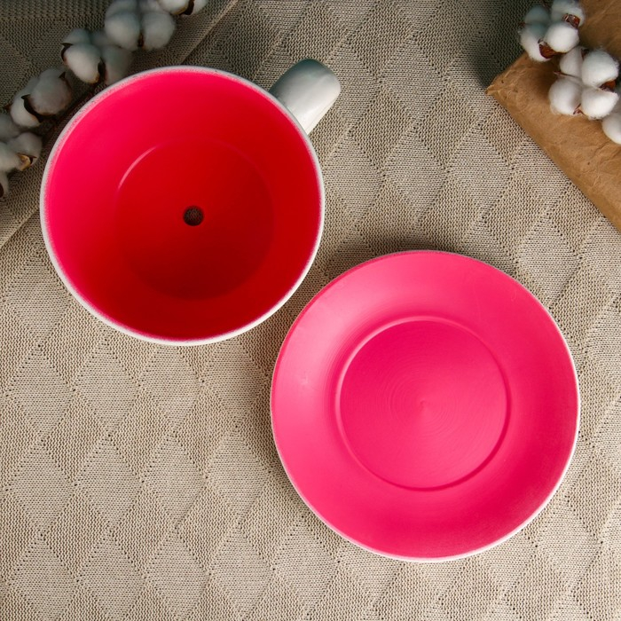 Горшок в форме чашки Горшок в форме чашки "Блум" розы, 19х24х12см