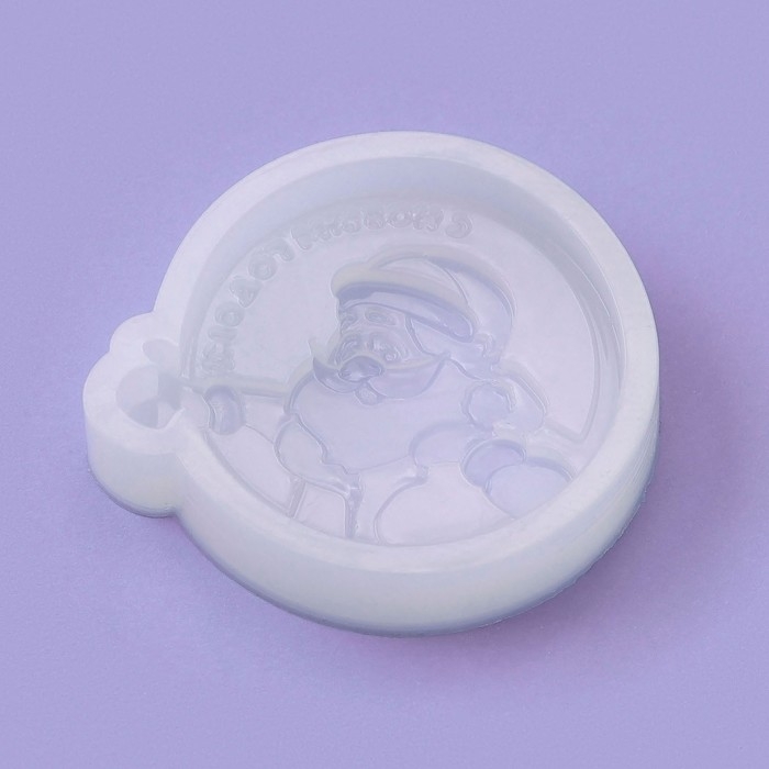 Силиконовый молд для леденцов и шоколада «Дед Мороз, с Новым годом!» Силиконовый молд для леденцов и шоколада «Дед Мороз, с Новым годом!»