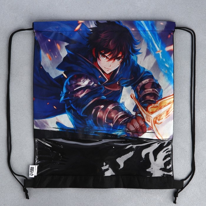 Мешок для обуви «Аниме воин» с прозрачным окном 30 х 40 см Мешок для обуви «Аниме воин» с прозрачным окном 30 х 40 см