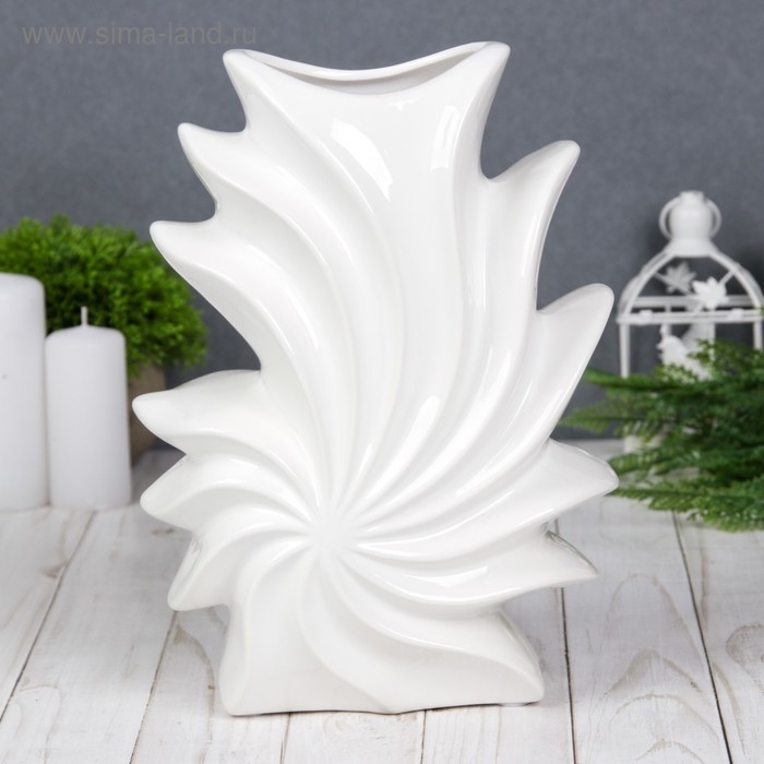 Ваза керамика настольная Ваза керамика настольная "Морской бриз" волны, h-25 см d-9х6 см V-2,1 л, микс