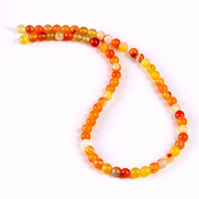 Бусины из натурального камня «Жёлтый агат» набор 58 шт., размер 1 шт. — 6 мм Бусины из натурального камня «Жёлтый агат» набор 58 шт., размер 1 шт. — 6 мм