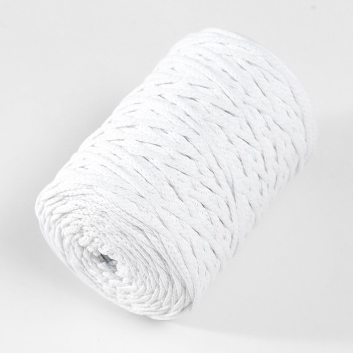 Шнур для вязания без сердечника 70% хлопок, 30% полиэстер ширина 3мм 100м/160±10гр (101) Шнур для вязания без сердечника 70% хлопок, 30% полиэстер ширина 3мм 100м/160±10гр (101)