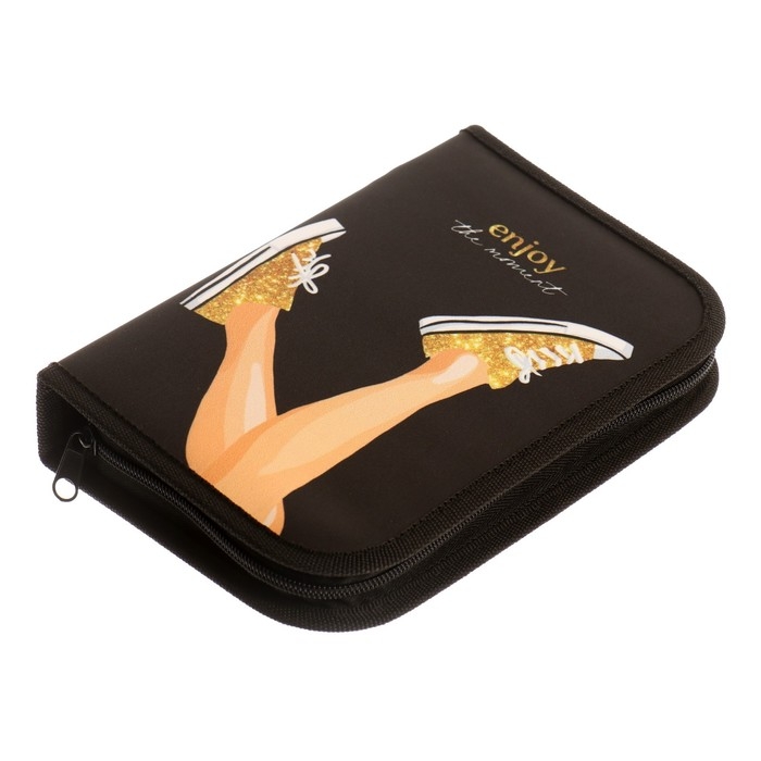 Пенал 3 секции, вкладка внутри, 140 х 210 х 40 мм, тканевый, Calligrata TOP Block Пенал 3 секции, вкладка внутри, 140 х 210 х 40 мм, тканевый, Calligrata TOP Block "Кеды"