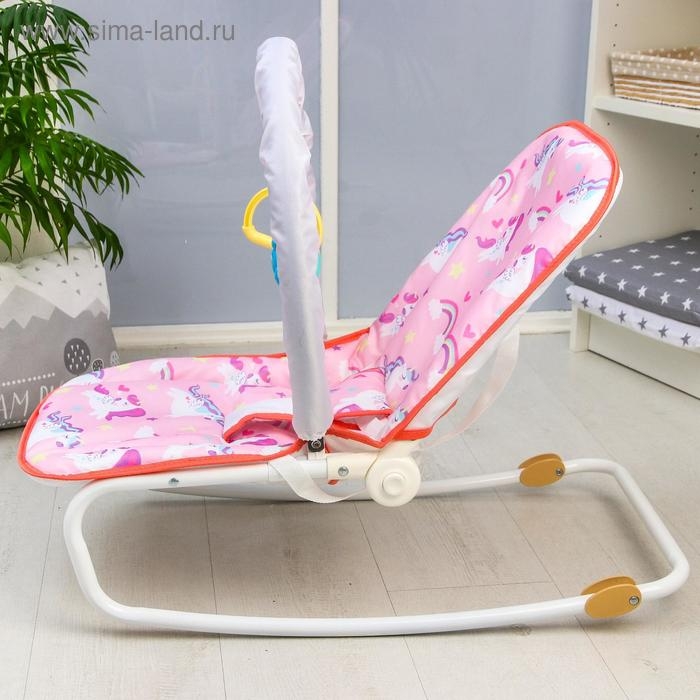 Шезлонг - качалка для новорождённых «Волшебная пони», игровая дуга, игрушки МИКС Шезлонг - качалка для новорождённых «Волшебная пони», игровая дуга, игрушки МИКС