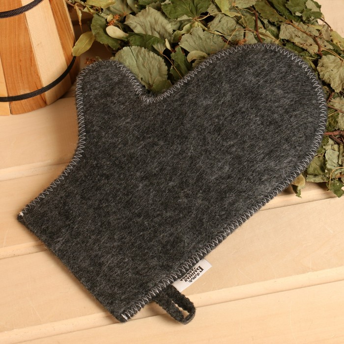 Набор банный  Набор банный "Мужской" портфель 5 предметов, серый, с вышивкой