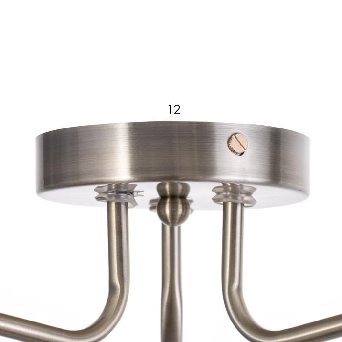 Люстра Люстра "Патриция" 3х40Вт Е27 Белый, золото 56х56х35см