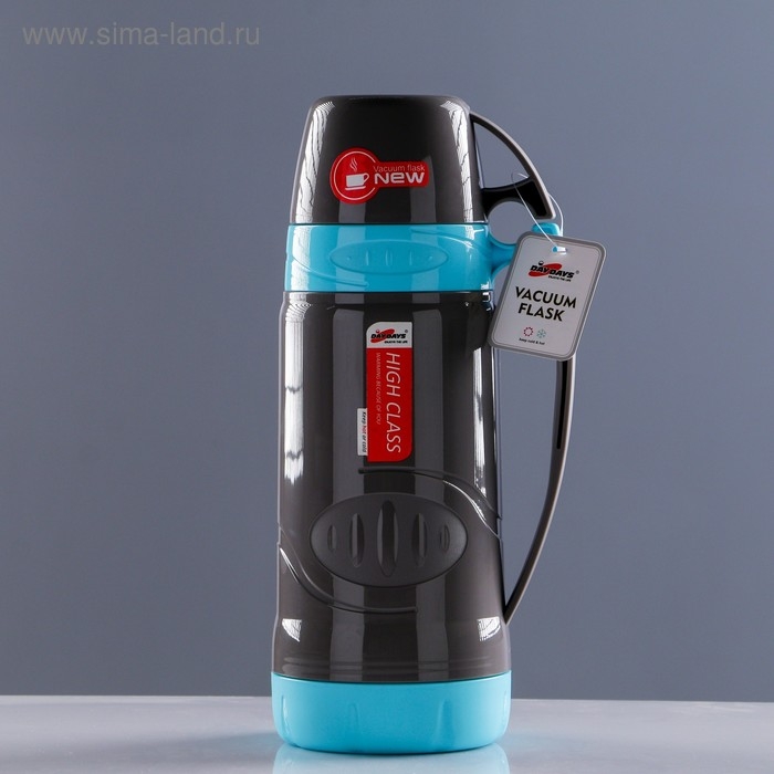 Термос 1 л, со стеклянной колбой, 11 х 31см, микс