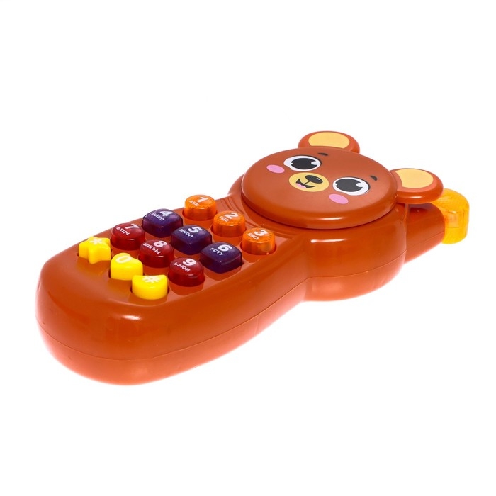 Музыкальный телефон «Любимые зверята», звук, свет, цвет коричневый Музыкальный телефон «Любимые зверята», звук, свет, цвет коричневый