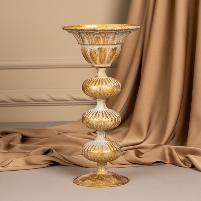 Подсвечник металл «Ярусы» для одной свечи 16 х 16 х 31 см