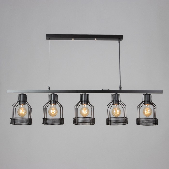 Светильник Светильник "Генри" 5хЕ27 40Вт черный 100х14,5х23-123 см