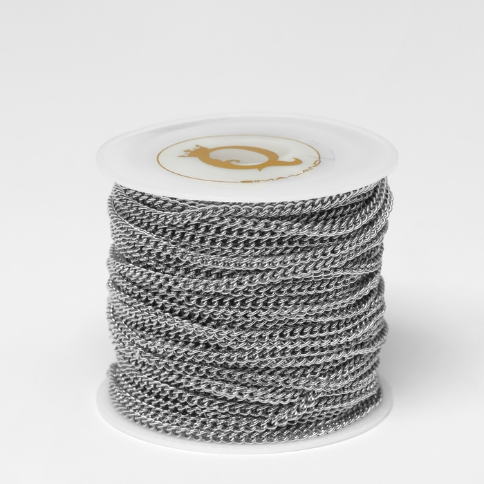 Цепочка железная без карабина на бобине, 0,11×0,11×0,1 см, L=10 м, сердце, цвет серебро Цепочка железная без карабина на бобине, 0,11×0,11×0,1 см, L=10 м, сердце, цвет серебро