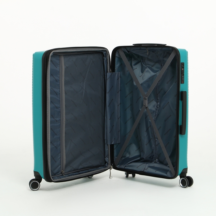 Чемодан средний 75 л (M) Bagvoyage, отдел на молнии, с расширением, кодовый замок, 4 колеса, цвет бирюзовый Чемодан средний 75 л (M) Bagvoyage, отдел на молнии, с расширением, кодовый замок, 4 колеса, цвет бирюзовый
