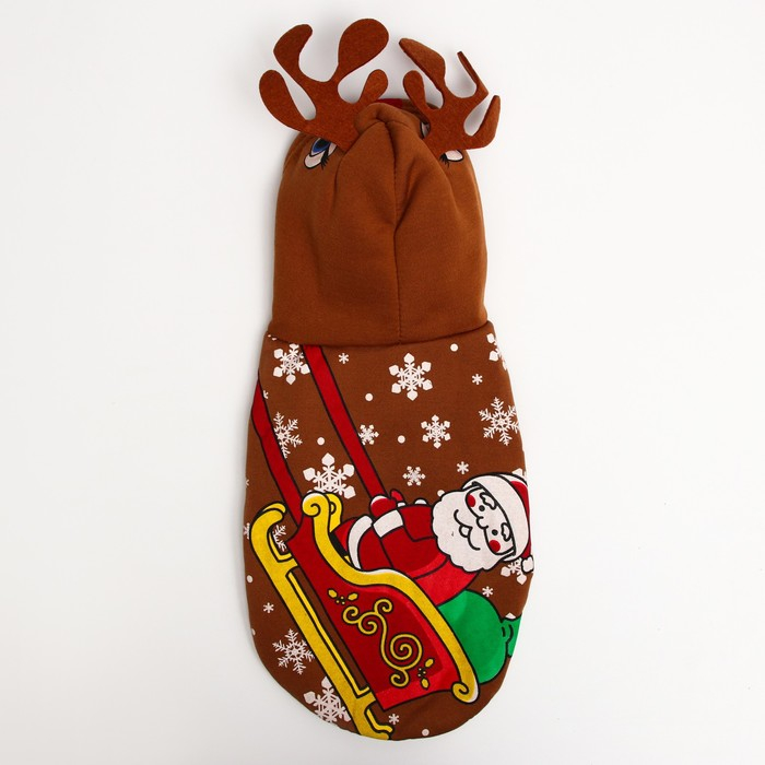 Толстовка  Толстовка "Олень с рожками", XS (ДС 20, ОГ 30 см)