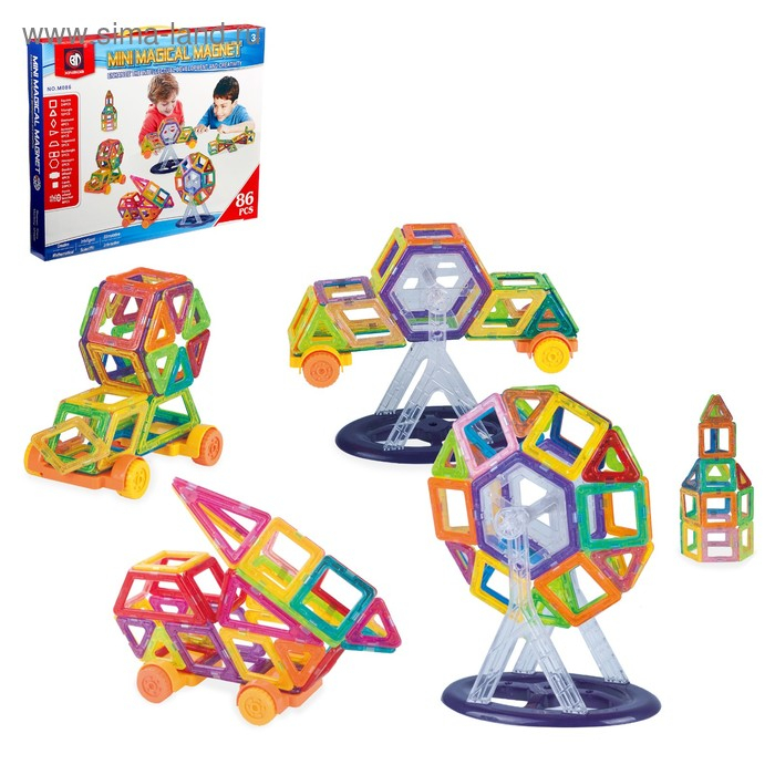 Конструктор магнитный «Мини магический магнит», 86 деталей Конструктор магнитный «Мини магический магнит», 86 деталей