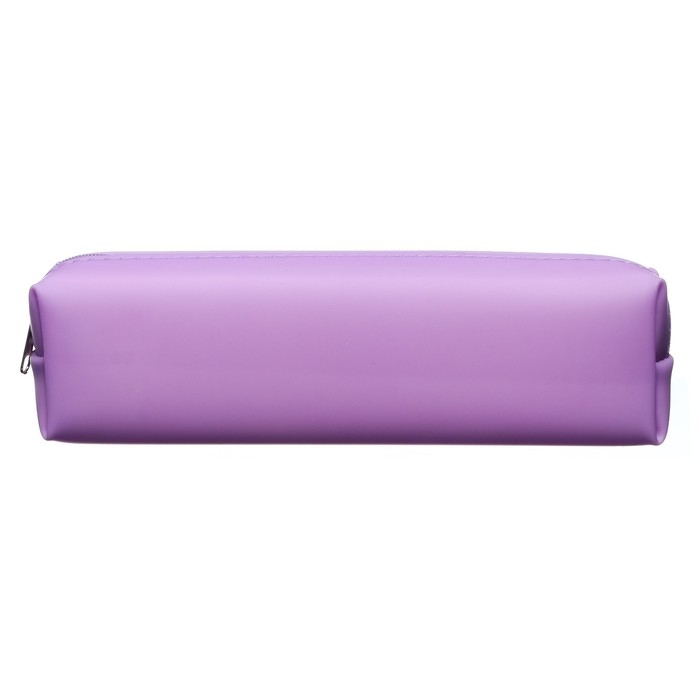 Пенал школьный Пенал школьный "Кот", на молнии, силиконовый, сиреневый