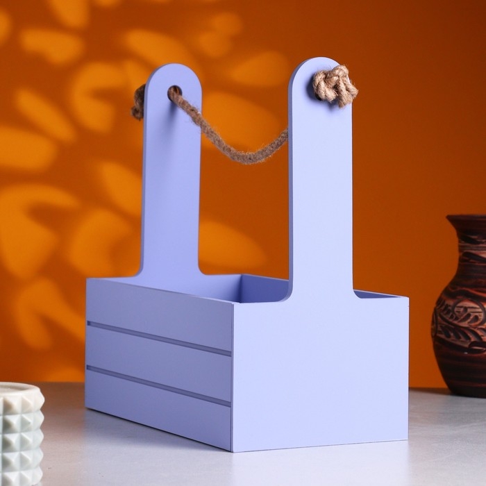 Ящик - кашпо деревянный 25х15х30  Ящик - кашпо деревянный 25х15х30 "Любимой Маме" Лавандовый