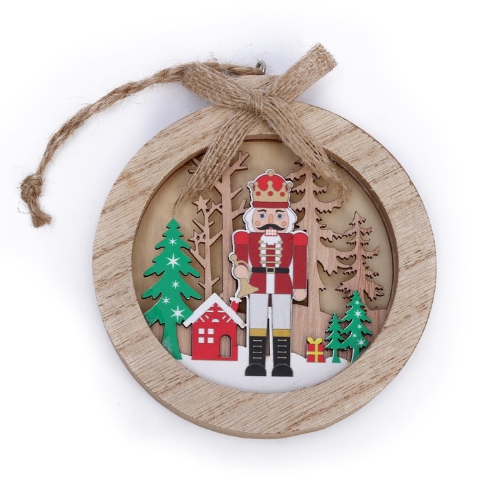 Новогодний декор с подсветкой «Щелкунчик» 10,5 × 1,5 × 10,5 см Новогодний декор с подсветкой «Щелкунчик» 10,5 × 1,5 × 10,5 см