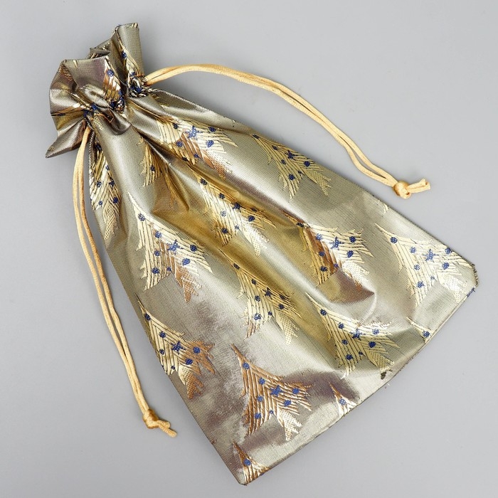 Мешочек подарочный парча «Новогодняя ночь», 16 х 24 см +/- 1.5 см, Новый год Мешочек подарочный парча «Новогодняя ночь», 16 х 24 см +/- 1.5 см, Новый год