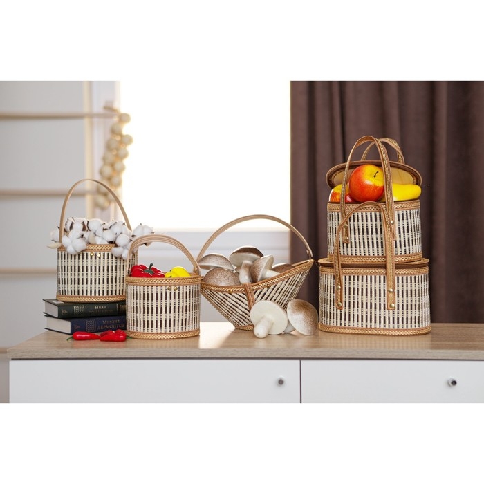 Корзина для хранения Доляна Nature, 18×18×12, бамбук Корзина для хранения Доляна Nature, 18×18×12, бамбук