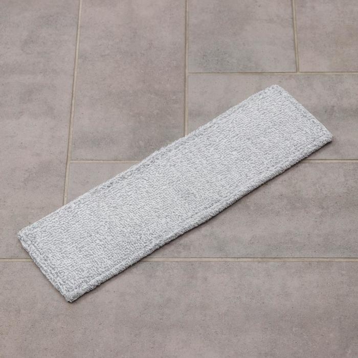 Насадка для плоской швабры арт. 5386763, 41×12 см, микрофибра, цвет серый Насадка для плоской швабры арт. 5386763, 41×12 см, микрофибра, цвет серый