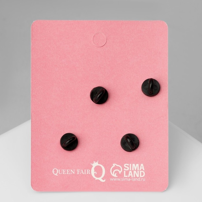 Набор значков (4 шт.) «Медведи», цветной в чёрном металле Набор значков (4 шт.) «Медведи», цветной в чёрном металле