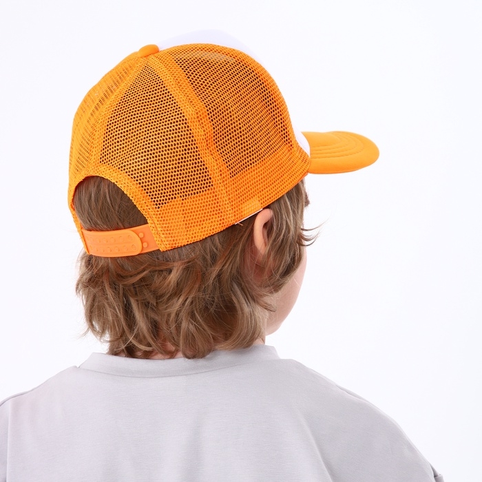 Кепка детская для мальчика с сеткой COOL YOU, цвет оранжевый, р-р 52–54, 5–7 лет
